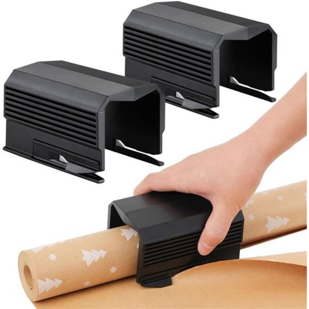 2PC Wrapping Paper Cutter Christmas Paper Roll Cutters Paper Cutter Slider Tool